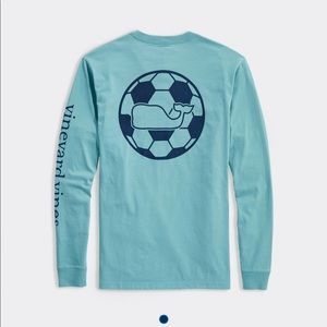 Vineyard vines Soccer Whale Dot Long-Sleeve Pocket Tee L